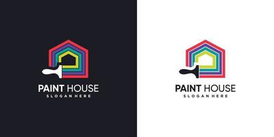 logotipo de pintura con concepto abstracto creativo moderno vector premium parte 1