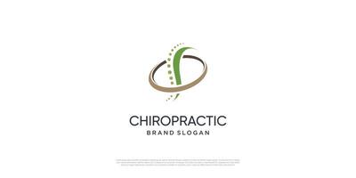 Chiropractic logo with creative unique element Premium Vector part 1