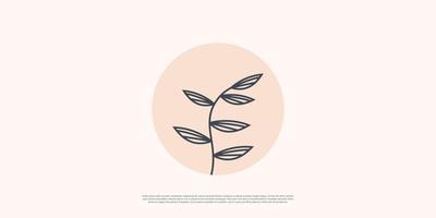 Nature leaves logo collection with minimalism concept Premium Vector part 3