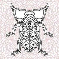 Insect Mandala coloring pages.