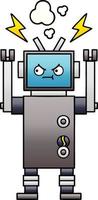 gradient shaded cartoon robot vector