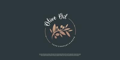 Olive logo template with creative element style Premium Vector part 7