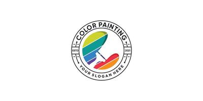 Paint logo with modern creative abstract concept Premium Vector part 5