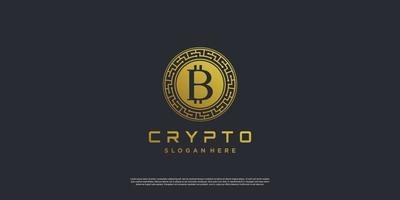 logotipo criptográfico con elemento creativo moderno premium vector parte 1