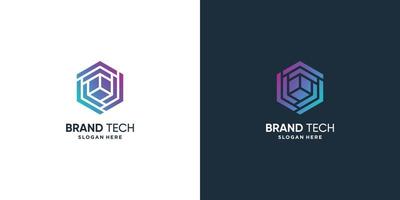 logotipo de tecnología con concepto moderno premium vector parte 2