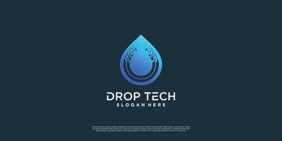 Drop tech logo with creative unique style Premium Vector part 3