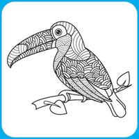 bird mandala coloring page.