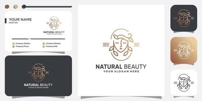 Elegant woman logo template Premium Vector