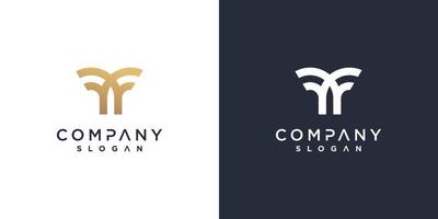 M logo template for business with golden minimalist concept Premium Vector part 6