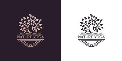 logotipo de yoga con estilo de elemento creativo premium vector parte 2