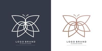 logotipo de belleza con concepto de mariposa premium vector parte 3