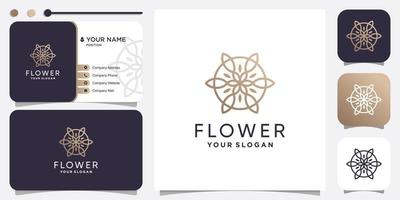 Modern flower logo template Premium Vector