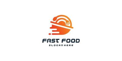 Fast food logo with creative element style Premium Vector part 2