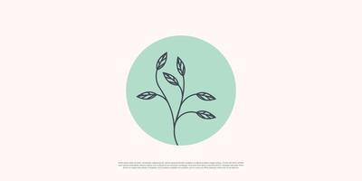 Nature leaves logo collection with minimalism concept Premium Vector part 5