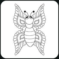 dragonfly mandala coloring page vector