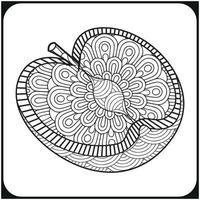 fruit in a mandala style vector