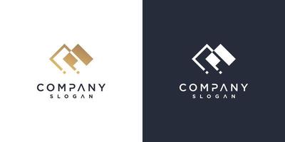 M logo template for business with golden minimalist concept Premium Vector part 5