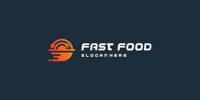 Fast food logo with creative element style Premium Vector part 1