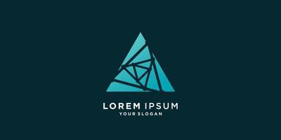 Resumen de logotipo de geometría con parte de vector premium de estilo creativo 5