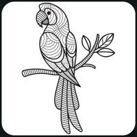 bird mandala coloring page.