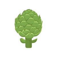 Flat vector of  Artichoke isolated on white background. Flat illustration graphic icon