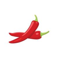 Flat vector of Chili pepper isolated on white background. Flat illustration graphic icon