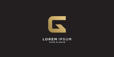 logotipo de g con vector premium de estilo creativo dorado parte 2