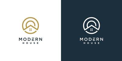 Modern house logo unique shape concept Premium Vector part 3