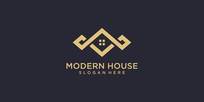 logotipo de la casa con concepto minimalista moderno vector premium parte 3