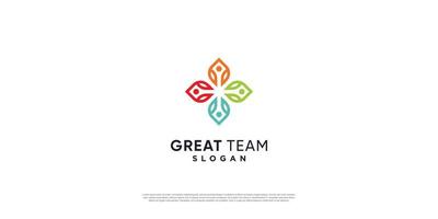 Team work logo with modern unique concept Premium Vector part 3