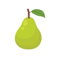 Flat vector of Pear fruit isolated on white background. Flat illustration graphic icon