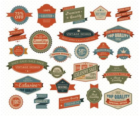 Vintage and retro design elements