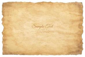 Vector old parchment paper sheet vintage aged or texture isolated on white background