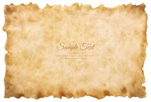 Vector old parchment paper sheet vintage aged or texture isolated on white background