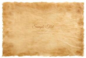 Vector old parchment paper sheet vintage aged or texture isolated on white background