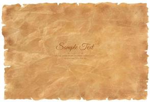 Vector old parchment paper sheet vintage aged or texture isolated on white background