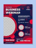 plantilla de póster de seminario web de negocios vector