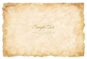 Vector old parchment paper sheet vintage aged or texture isolated on white background