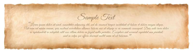 old parchment paper sheet vintage aged or texture isolated on white background