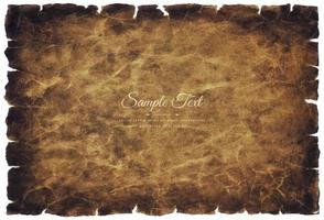 Vector old parchment paper sheet vintage aged or texture isolated on white background