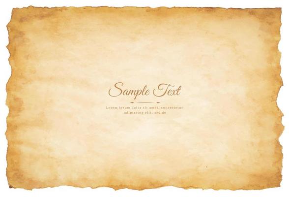 Vector old parchment paper sheet vintage aged or texture isolated on white background