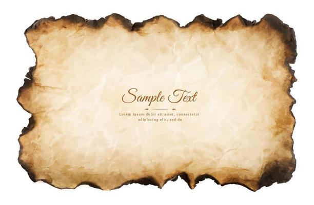 old parchment paper sheet vintage aged or texture isolated on white background