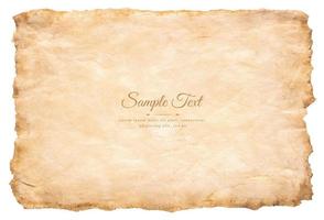 old parchment paper sheet vintage aged or texture isolated on white background vector