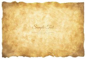 Vector old parchment paper sheet vintage aged or texture isolated on white background