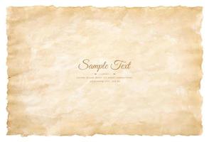 Vector old parchment paper sheet vintage aged or texture isolated on white background