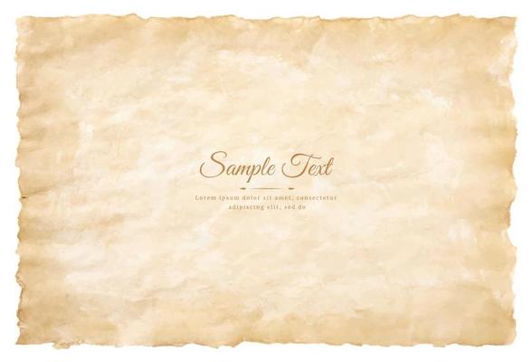Vector old parchment paper sheet vintage aged or texture isolated on white background