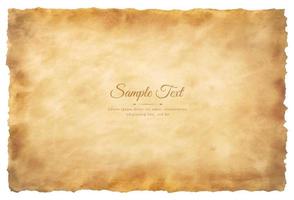 Vector old parchment paper sheet vintage aged or texture isolated on white background