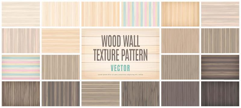 Vector Illustration beauty Wood Wall Floor Texture Pattern Background collection set