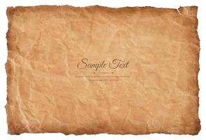 old parchment paper sheet vintage aged or texture isolated on white background vector