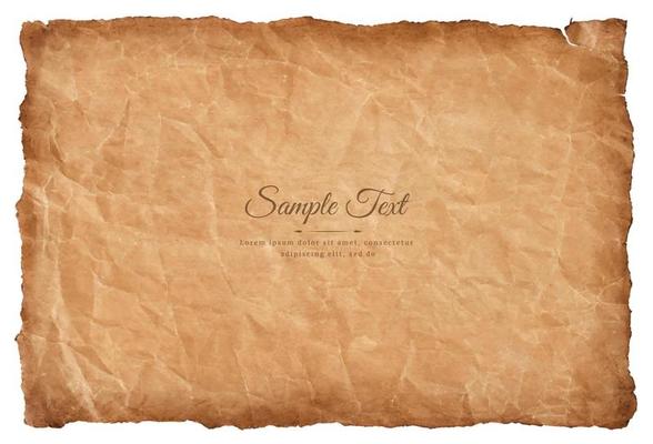 old parchment paper sheet vintage aged or texture isolated on white background